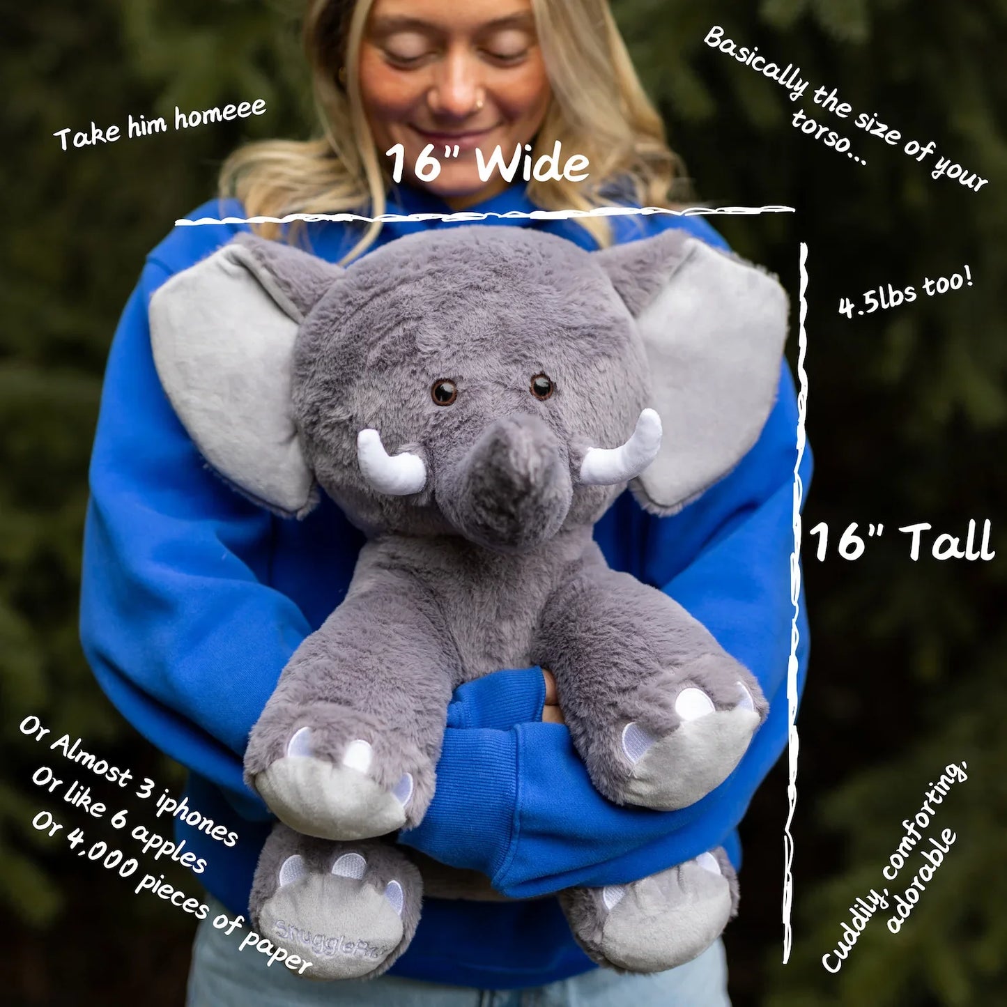 Jumbo Elephant SnugglePal